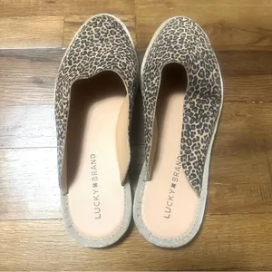 NWOB Lucky Brand Arvy Slip On Mule Leopard Print Eyelash 8 thumbnail 5