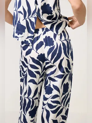 NWT Cloth & Stone SET Satin Floral Blue Tank Pant M thumbnail 4