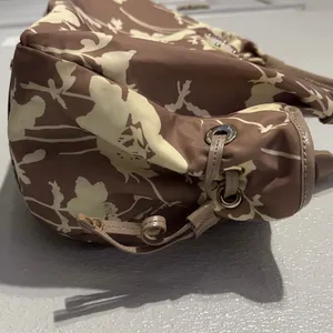 Chic Kate Spade Neutral Floral Nylon Leather Hobo Bag Shoulder Purse Trendy thumbnail 7