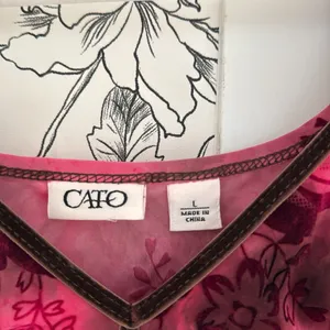 Cato Y2k vintage velvet burnout touched blouse thumbnail 4