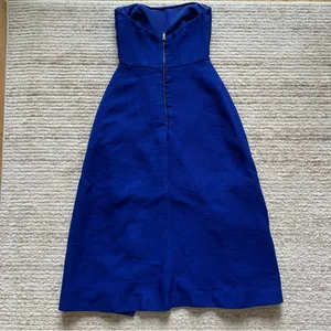 C/MEO Collective Wake Me Strapless Midi Dress Royal Blue Size Small thumbnail 3