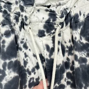 Bassike Size Small Tie-dyed Organic Cotton-jersey Track‎ Pants In White Lounge thumbnail 7