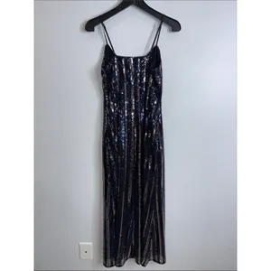 Anthropologie Maeve sleeveless striped sequin midi dress size small thumbnail 5