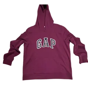 Gap Arch Logo Fleece Hoodie Plum Purple Pullover Sweatshirt XL RN 54023 thumbnail 2