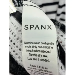 Spanx Stripe Mesh Racerback Maxi Dress L Large Built In Shelf Bra Swim Cover Up thumbnail 7