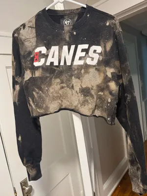 47 Bleached Distressed Carolina Hurricanes Sweatshirt thumbnail 1