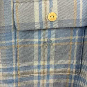 Lauren Ralph Lauren Wool Blue Plaid Button Down‎ Shirt Jacket Women M Classic thumbnail 8