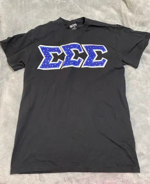 Tri Sigma Letters Black thumbnail 1
