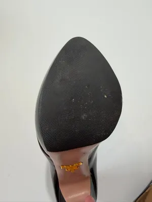 Prada Milano Black Patent Leather Peep Toe Platform Pumps Size 8.5 US thumbnail 8