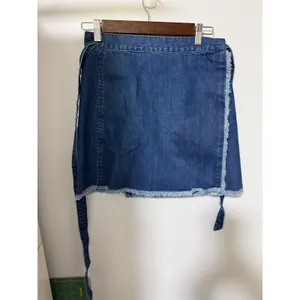 Madewell Denim Wrap Mini Skirt Size 6 Raw Hem Tie Waist thumbnail 2