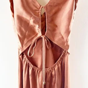 Hello Molly Piece Of Your Love Satin Maxi Dress Rust Coral Peach Pink 2 thumbnail 8