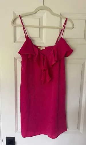 Kindom hot pink silk dress thumbnail 1