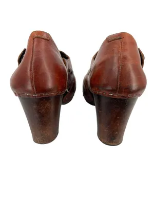 Dansko Ryder Brown Leather Studded Heeled Clogs Size 39 EU 8.5-9 US Cottagecore thumbnail 7