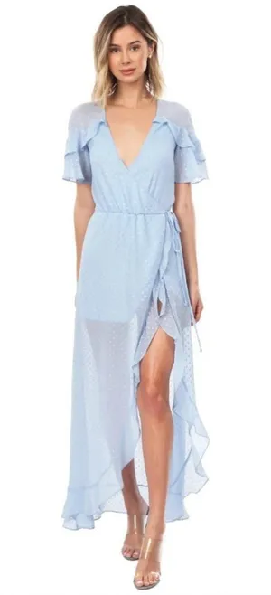 For Love and Lemons Jaime King La Simone Midi Wrap Dress Size S thumbnail 1