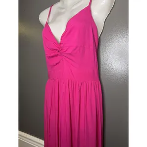 Cupshe Dress Womens Medium Pink Cutout Backless Tie Strap Maxi Sundress Beach thumbnail 5