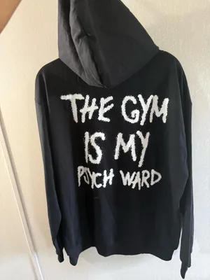 Kill Crew The Gym Is My Psych Ward Hoodie Black Porrada Series L NWT thumbnail 4