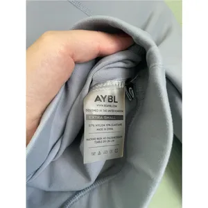 ABYL Seamless Long Sleeve Crop Top Size XS Lilac Thumbholes Gym Workout Active thumbnail 6