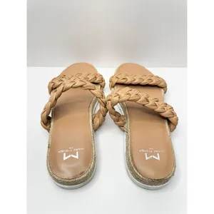 Marc Fisher Sandals Size 7.5‎ Tan Leather Jaimee Espadrille Double Strap thumbnail 5