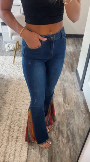 boutique bell bottom jeans thumbnail 1