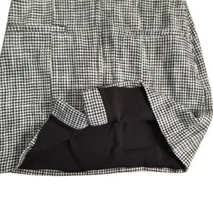 Abercrombie & Fitch A&F Black White Tweed Houndstooth Blazer Dress Size S Preppy thumbnail 7