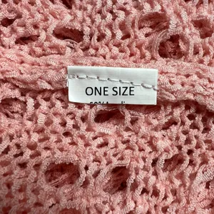 Coco Carmen Crochet Sweater OS Pink Open Knit Pullover Oversized‎ Beachy Relaxed thumbnail 10