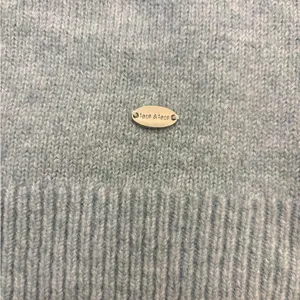 Tête & Tête Gray/Blue Short Sleeve Knit Sweater Top Boxy Crew Neck Soft Luxe thumbnail 8