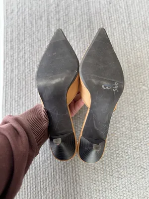 Vintage 90s Y2K Mossimo Tan Leather Western Style Pointed Toe Kitten Heels 7.5 thumbnail 5