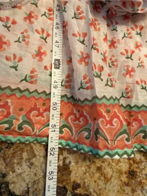 Daughters of India Kyra Coral Floral V-Neck Maxi Dress 3/4 Balloon Sleeve S thumbnail 11