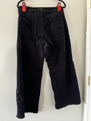 Gap Womens Black Corduroy High Rise Wide Leg Pants 12 31 Capsule Minimalist thumbnail 5