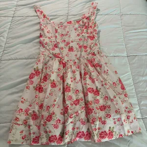 Floral Corset Mini Dress Square Neck thumbnail 1