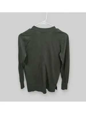 LOFT Cardigan Sweater XS Olive Green Button Front V Neck Cottage Granola NWOT thumbnail 3