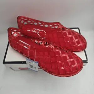 Steve Madden Codi Red Jelly Flats Women’s Size 9 Caged Latice Slip On Shoes NWT thumbnail 2