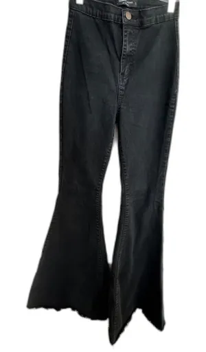 Hammer Jeans Black Super Flare High WAisted Women's Juniors Sz 1 thumbnail 1