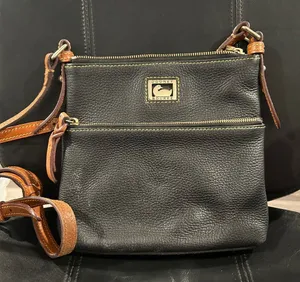 Dooney & Bourke Black Leather Crossbody Bag thumbnail 1