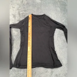 Lululemon its rulu ribbed Black Long Sleeve Women's Top small thumbnail 10
