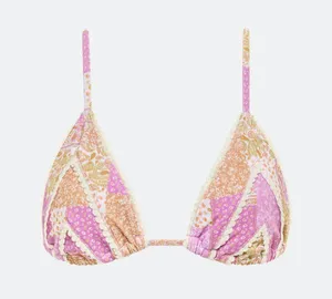 Elysiian florence bikini top And Bikini Bottom Pink Paisley NWT thumbnail 2