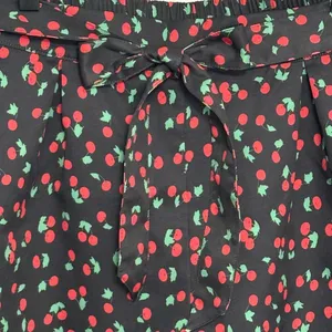 Allegra K Navy Blue Cherries Tie Shorts Sz M thumbnail 7