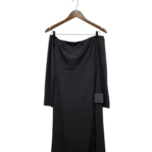 Lulus Alluring Sophistication Black Off-the-Shoulder Maxi Dress size Large NWT thumbnail 6