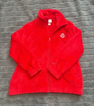 Champion Ohio State Buckeyes Fleece Zip Jacket Red Size Medium thumbnail 1