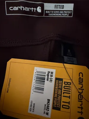 Carhartt Women's Burgundy Slim Pull-On Work Utility Legging thumbnail 2