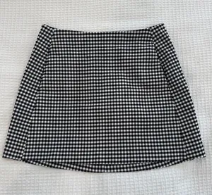 Urban Outfitters Black and White Gingham Mini Skirt thumbnail 1