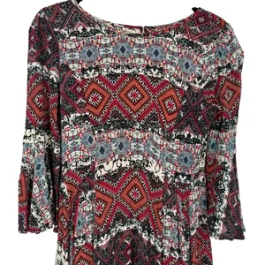 Anthropologie‎ Holding Horses Boho Print Bell Sleeve Mini Dress Size XS Western thumbnail 7