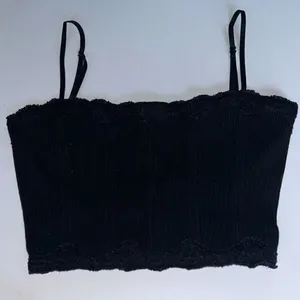 I.AM.GIA Lena Cropped Corset Cami with Lace Trim in Black Sz S NWOT thumbnail 5