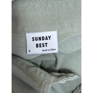Aritzia Sunday Best Women's Green Long Sleeve Polo Cropped Shirt Top Size S thumbnail 5