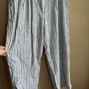 Abercrombie & Fitch Curve Love Sloane Tailored Pant 32 Blue White Stripe Women thumbnail 3
