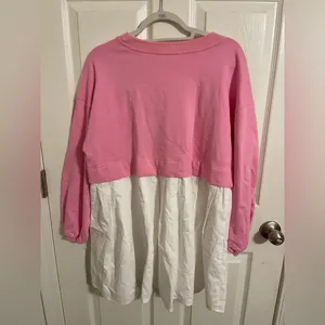 Chic Pink and White Mini Dress thumbnail 2