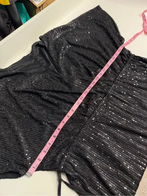 Black sequin party dress homecoming going out date night fall fundraiser XXXL 3X thumbnail 6