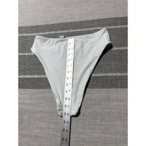 Aerie Womens White High Waisted High Cut Bikini Swim Bottoms Size Medium thumbnail 3