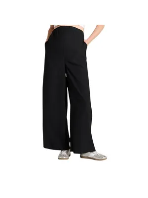 Isabel Maternity By Ingrid & Isabel High-Rise Wide Leg Maternity Pants Black XS thumbnail 8
