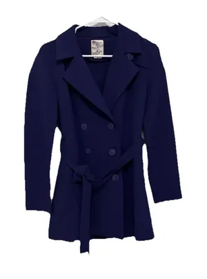 Tulle Women's Casual, Business Casual navy blue trench coat. Size‎ small thumbnail 1